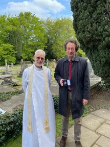 Hugh with the Bishop of Southwark and the Lancelot Andrewes Medal