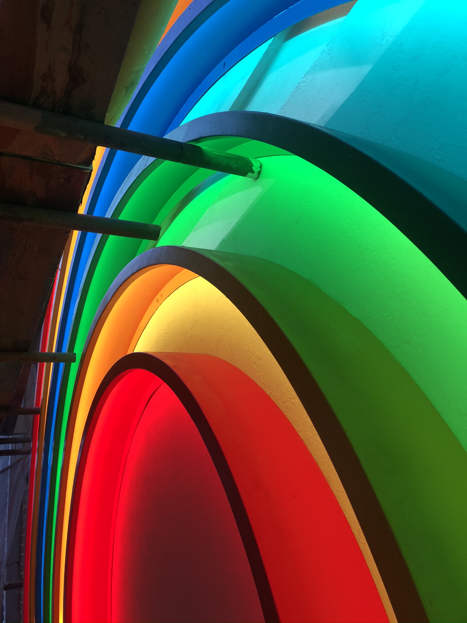 The refurbished rainbow at Reliance Arcade